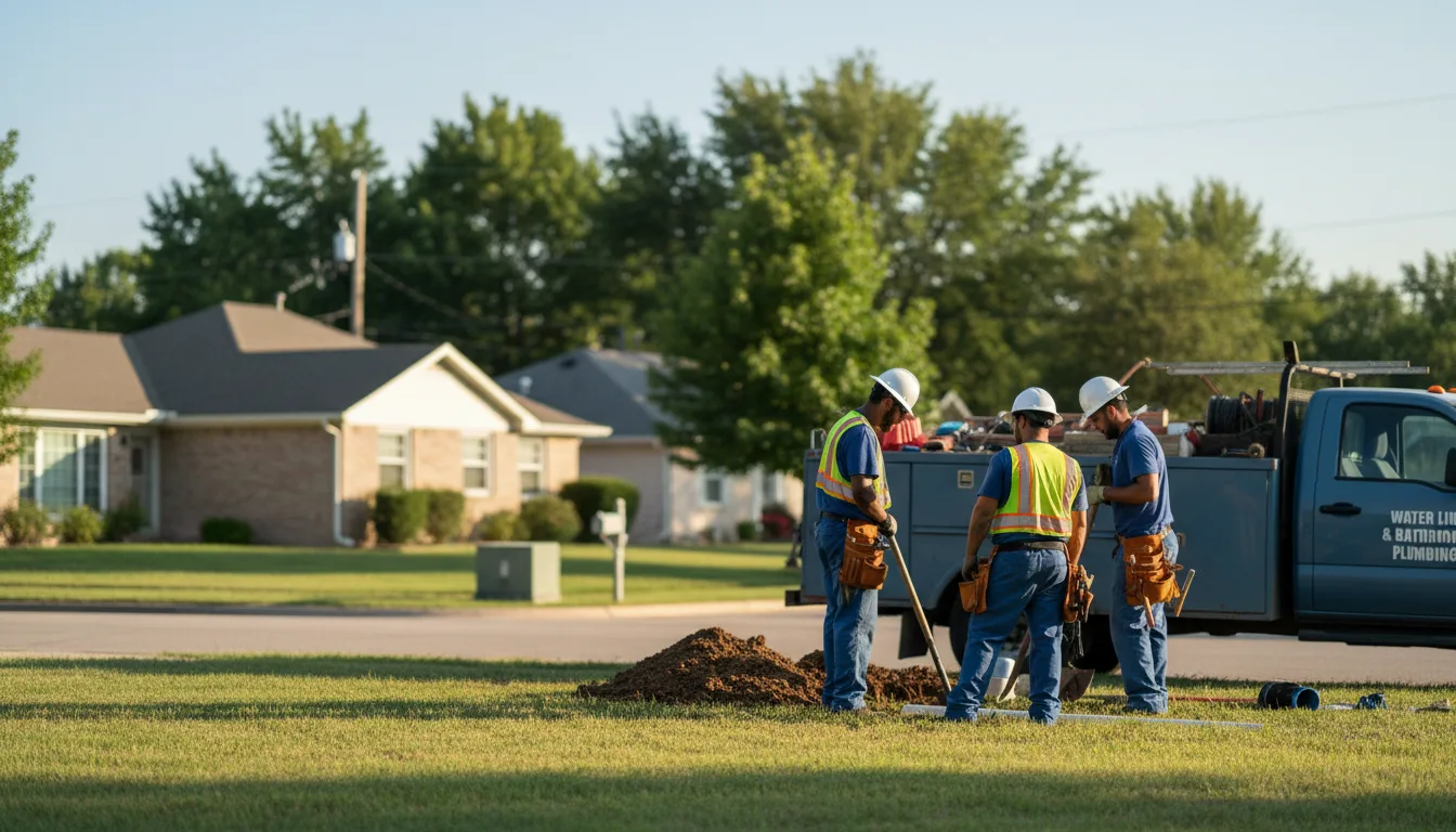 Residential water line and bathroom plumbing service in Flemington, MO